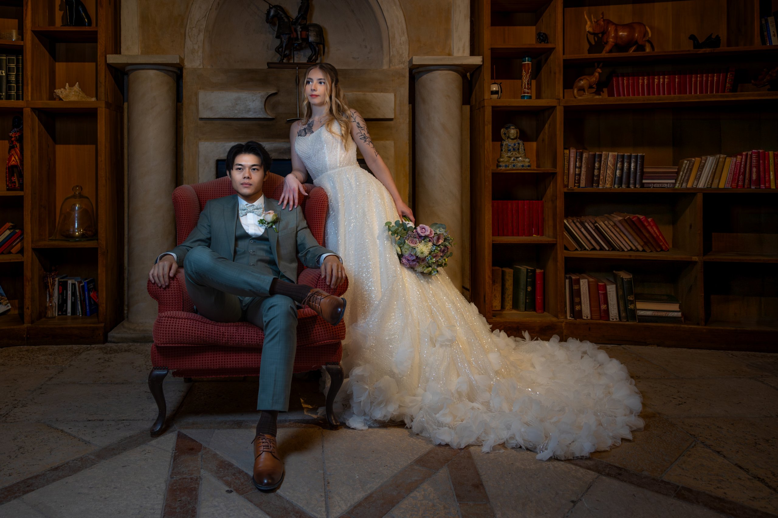 Hochzeit in den französischen Alpen (Château du Pin), Oktober 2026, fotografiert von Adel B.