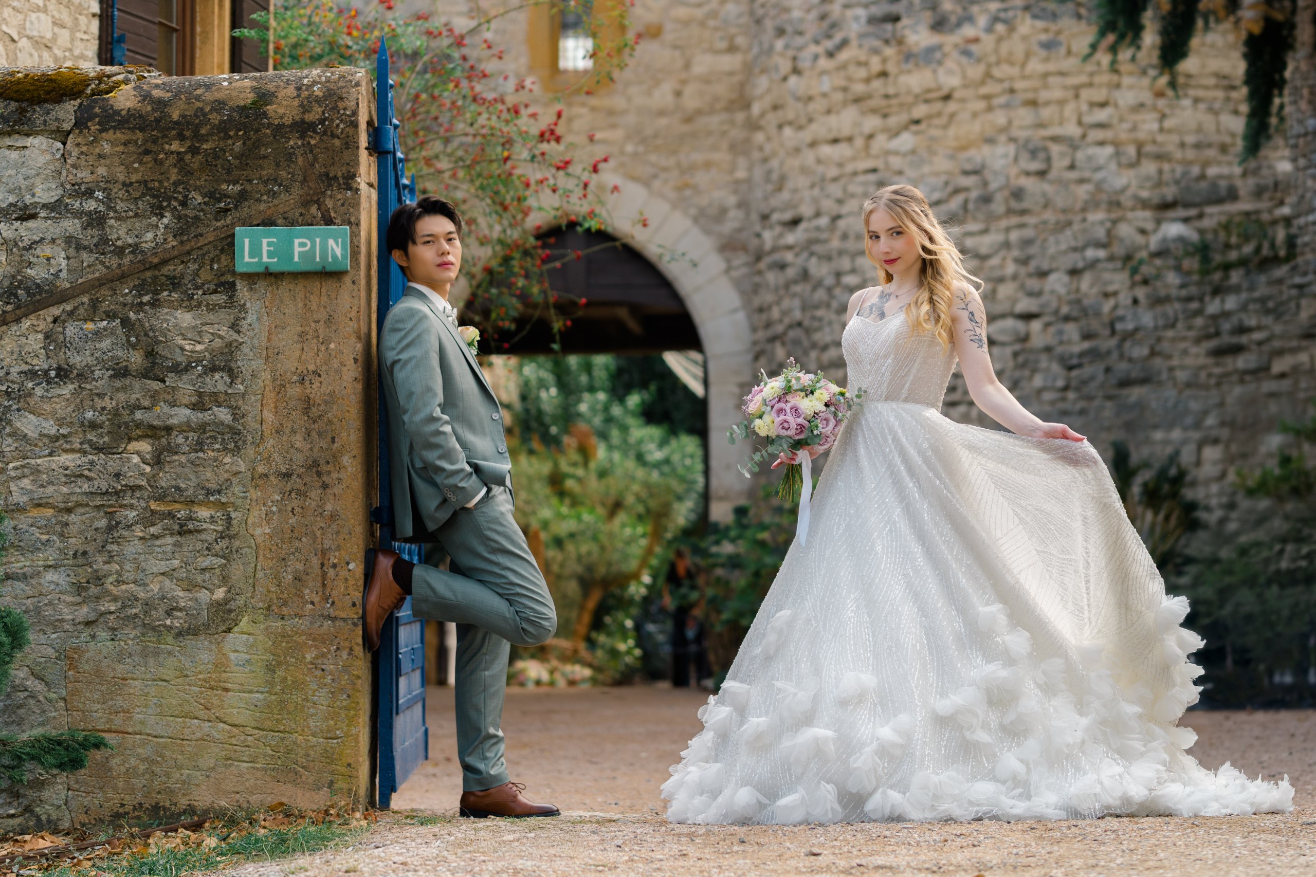 Hochzeit in den französischen Alpen (Château du Pin), Oktober 2026, fotografiert von Adel B.